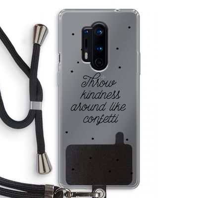 Confetti: OnePlus 8 Pro Transparant Hoesje met koord