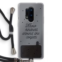 Confetti: OnePlus 8 Pro Transparant Hoesje met koord