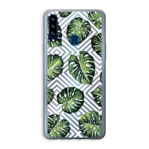 Geometrische jungle: Samsung Galaxy A20s Transparant Hoesje
