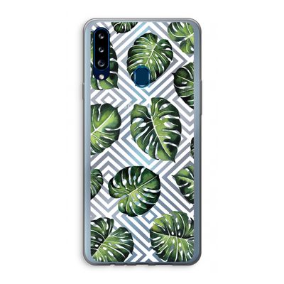 Geometrische jungle: Samsung Galaxy A20s Transparant Hoesje