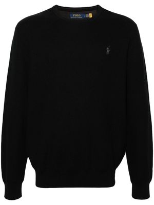 Polo Ralph Lauren pull en coton à logo brodé - Noir