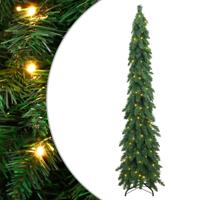 VidaXL Kunstkerstboom met verlichting 130 LED&apos;s 210 cm - thumbnail