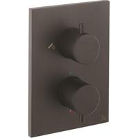 Crosswater MPRO Crossbox Douchekraan - inbouw - thermostatisch - 3 functies - incl. inbouwdeel - zwart mat SW451376/SW408404