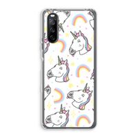 Rainbow Unicorn: Sony Xperia 10 III Transparant Hoesje