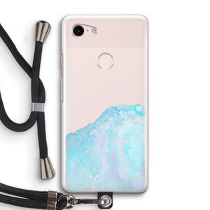 Fantasie pastel: Pixel 3 Transparant Hoesje met koord