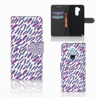 LG G7 Thinq Telefoon Hoesje Feathers Color - thumbnail