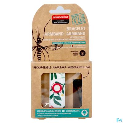 Manouka Armband A/muggen Pioenroos