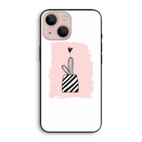 Zwart-wit cactus: iPhone 13 mini Biologisch afbreekbaar hoesje