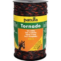 Patura tornado cord bruin/oranje, 200m rol - thumbnail