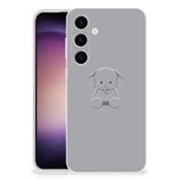 Samsung Galaxy S24 Telefoonhoesje met Naam Grijs Baby Olifant