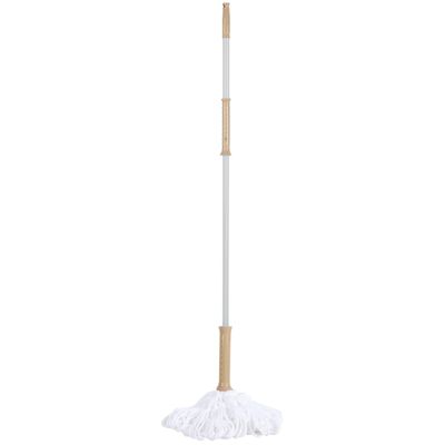 Schoonmaak/dweilen vloermop met telescoopsteel - uitschuifbaar 85 tot 125 cm