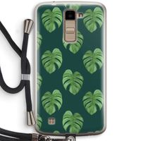 Monstera leaves: LG K10 (2016) Transparant Hoesje met koord