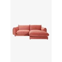 Sissy-Boy Countess 3-zits bank chaise longue rechts Dark pink