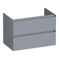 Brauer Inspire - Onderkast 80 cm - met 2 Softclose Lades Greeploos en 1 Sifon Uitsparing - Mat Grijs