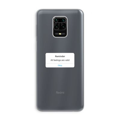 Reminder: Xiaomi Redmi Note 9 Pro Transparant Hoesje