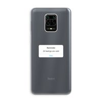 Reminder: Xiaomi Redmi Note 9 Pro Transparant Hoesje