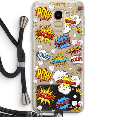 Pow Smack: Samsung Galaxy J6 (2018) Transparant Hoesje met koord