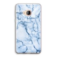 Blauw marmer: HTC U Play Transparant Hoesje