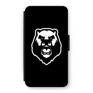 Angry Bear (black): iPhone 11 Pro Flip Hoesje