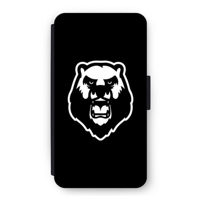 Angry Bear (black): iPhone 11 Pro Flip Hoesje