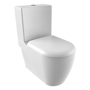 Toiletpot Staand BWS Grande Met Bidet Onder En Muur Aansluiting Wit