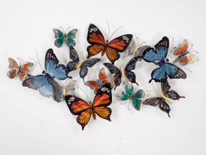 Wanddecoratie vlinders in verschillende kleuren