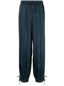 Jil Sander pantalon fuselé à lien de resserrage - Bleu