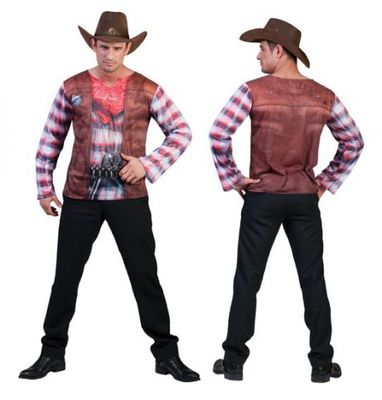 Cowboy shirt met 3D print