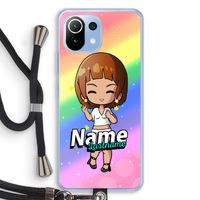 Chibi Maker vrouw: Xiaomi Mi 11 Lite Transparant Hoesje met koord
