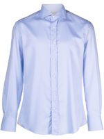 Brunello Cucinelli chemise en coton à manches longues - Bleu