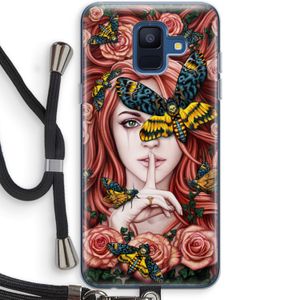 Lady Moth: Samsung Galaxy A6 (2018) Transparant Hoesje met koord