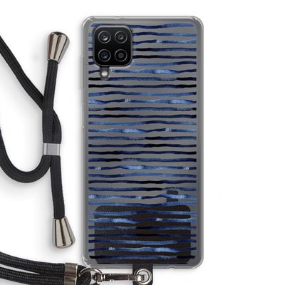 Verrassende lijnen: Samsung Galaxy A12 Transparant Hoesje met koord