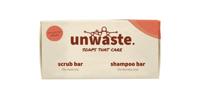 Unwaste Duopack coffee scrub & shampoo bar