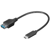 Goobay TCOCUSB3102 USB-kabel 0,2 m USB 3.2 Gen 1 (3.1 Gen 1) USB C USB A Zwart - thumbnail