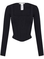 Dion Lee haut corset à manches longues - Noir