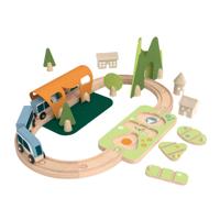 Classic World houten treinbaan klein speelset, 40dlg.