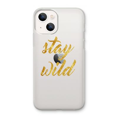 Stay wild: iPhone 13 mini Transparant Hoesje