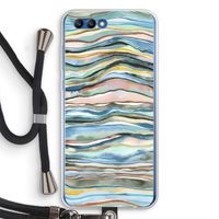 Watercolor Agate: Honor 10 Transparant Hoesje met koord