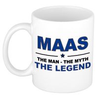Naam cadeau mok/ beker Maas The man, The myth the legend 300 ml   - - thumbnail