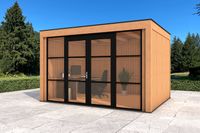Tuinkantoor Aruba 400x300 cm - incl. isolatie en binnenvloer- Plat dak- - YARD Outdoor - Van Kooten