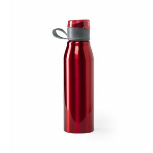 Aluminium waterfles/drinkfles kleur metallic rood - met schroefdop - 700 ml