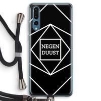 Negenduust geometrisch: Huawei P20 Pro Transparant Hoesje met koord