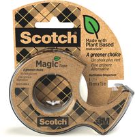 Plakband Magic Tape A greener choice ft 19 mm x 15 m, op dispenser van 100 % gerecycleerd plastic - thumbnail