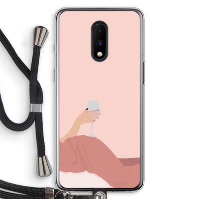 Wine: OnePlus 7 Transparant Hoesje met koord