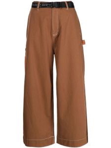 BAPY BY *A BATHING APE® pantalon crop à coupe ample - Marron