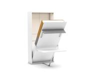 Eenpersoons opklapbed met bureau - Happy - grijs - Polyether matras SG 40 - tot 80 KG