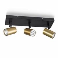 ETH 3-lichts plafondspotThe Common zwart met goud - 05-SP4538-3004