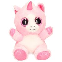 Keel Toys pluche eenhoorn knuffel roze/wit 25 cm   -