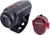 SIGMA SPORT Verlichtingsset aura 35 lux + nugget ii led oplaadbaar