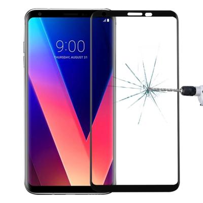 Voor LG V30 0 26 mm 9H oppervlaktehardheid 3D gebogen schermvullend gehard glas Screen Protector (zwart)